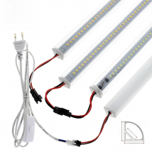 V Shaped LED Bar Light 220V 50cm 72LEDs Wall Corner LED Tubes Kitchen Under Cabinet Light 1-6Pcs Set