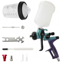 Spray Gun Nozzle 1.3 And1.8mm With 400CC Mix Tank And Adpater Car Paint Gun Varnish Paint Sprayer HVLP 4000B Air Spray Gun