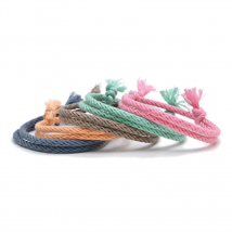 Meetvii Lucky Pure Colour Rope Bracelet Women Men Handmade Woven Cotton String Bracelet Couple Friendship Jewelry 14 Colors