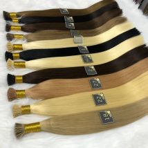 Russian Virgin Hair 18-24 Inch 1g/strand Real Pre Bonded Fusion I Tip Human Hair Extensions Natural Italian Keratin Capsule Hair