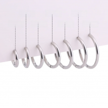 1 Pair Hoop Earrings for Men and Women Titanium Piercing Jewelry