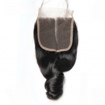 Brazilian Loose Wave Closure Human Hair 4x4 Lace Closure Swiss Lace 6-20 Inch 100% Remy Hair Closure Three Part