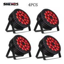 SHEHDS 4PCS Aluminium Legierung LED Flache Par 18x12W RGBW/18x18W RGBWA + UV LED Beleuchtung DMX512