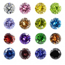 5A Qaulity 1.0~3.0mm Various 20 Colors Loose Cubic Zirconia Stones Round Brilliant Cut Loose CZ Synthetic Gem For Woman Jewelry