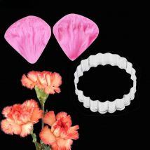 Carnations Flower Petal Flower Veiner Silicone Molds Fondant Gumpaste Clay Cake Decorating Tools,Sugarcraft Cutters  CS226