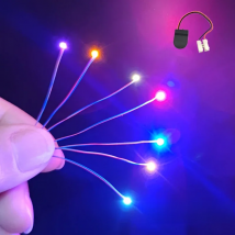 5pcs Pre-wired #0402 Smd Led Model,30cm Connection Wires hobby Model Kit for Gundam Lighting with Free 1pc Battery Box