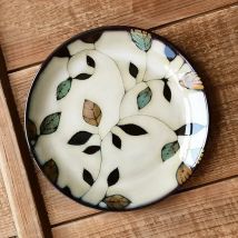 1Pcs Kiln Glaze Hand-painted Flowers Ceramic Plate Tableware Square Plate Steak Salad Fruit Cake Sushi Storage Decorative Plate