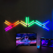 Splicing Light DIY Atmosphere Light RGB Smart Wall Light Voice Control Lamp for Esports Room Bedroom Bar Decoration Night Light