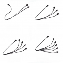 1 To 2/3/4/5/6/7 Splitter Connector For EL Wire Electroluminescent Light Conected With Inverter Cable LED Neon Light Wiring