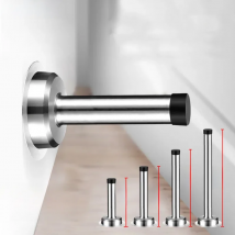 NAIERDI Rubber Stainless Steel Door Stopper Bathroom Door Stop Heavy Duty Wall Mount Bumper Non-magnetic Door Holder Door Catch