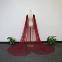 Detachable Wine Red Tulle Bridal Wings , Beach Bridal Cape Veil , Shoulder Wing, Minimalist Wedding Cape