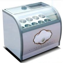 220V Hard ice cream showcase italian gelato glass display case fruit Ice cream display cabinets