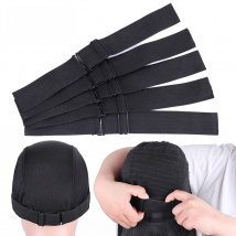 Nunify 5Pcs/Lot Adjustable Elastic Band For Wigs Making Wig Accessories Wholesale Black Color Wig Band For Hairnet