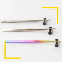 TiTo Outdoor camping tableware titanium hollow longer chopsticks for hiking traveling Chinese tableware Titanium chopsticks