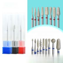 HYTOOS Diamond Nail Drill Bits Russian Cuticle Nail Bit Professional Under Nail Cleaner for Dead Skin Nails Accessories Tools