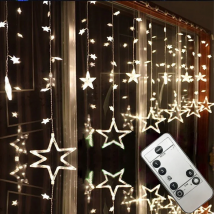 AC110V or 220V Holiday Lighting LED Fairy lights Star Curtain String luminarias Garland Decoration Christmas Wedding Light 3M