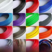 1Meter PET Expandable Cable Sleeve 2mm ~ 40mm Tight Braided High Density Hardness Insulate Line Protect Wire Wrap Gland Sheath