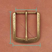 Westerm Casual Flower Carved Antique Brass Single Prong Pin Buckle Men Leather Belt Replacement Buckle Fit 40