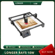 LONGER Ray5 10W, laser 0,06 mm, oltre 1000 materiali, incisione offline, 400x400 mm, 3 protezioni di sicurezza, chipset ESP32, 240MH