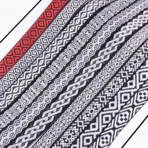 5 Yards 1 Inch 25MM Black And White Geometric Woven Jacquard Embroidered Ribbons DIY Apparel Wrapping Trim Sewing Accessories