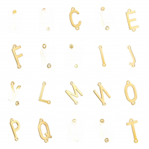 Cazador 5 Pcs/Lot Stainless Steel Gold Color Capital Letter DIY Charms for Jewelry 26 A-Z Alphabet Pendant for Necklace Bracelet