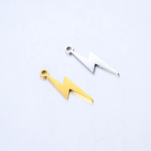 DOOYIO 5pcs/lot Stainless steel High Quality Lightning Charm DIY personality simple lightning shape pendant accessories