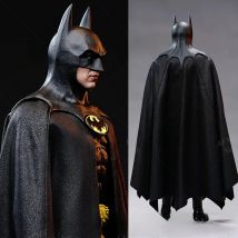 Kelly Studio 1/6 Men Soldier Cloak Classic Version Keaton Batman Black Cape Fit 12Inch Hottoys Action Figure Model Toys
