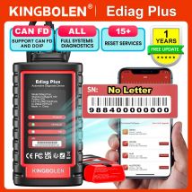 KINGBOLEN EDIAG Plus Scanner diagnostico OBD2 per tutti i sistemi, strumento di scansione intelligente con protocollo CAN-FD, ripristino oltre 15, codifica ECU