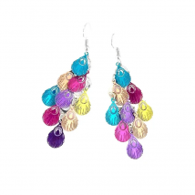 2022 Trend Peacock Feather Bohemia Drop Metal Tassel Earrings Gorgeous Mix Color for Women Earrings