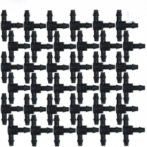 SPRYCLE 20-100PCS Barbed Tee 3-Way Joint 4/7mm Connector Garden Watering 1/4 Inch Hose Micro Drip Irrigation Tool for Plant Pots