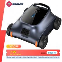 [Succión de 45.000 Pa hasta 2000 pies cuadrados] Aspiradora de piscina inalámbrica Seauto Tiempo de ejecución de 180 minutos para piscinas planas de entrada/escuela