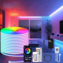 LED Neon Strip RGB Light Rope IP67 Waterproof Bluetooth APP Control For Outdoor Indoor Decorative Strip Light