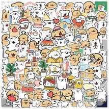 10/50/100PCS Kawaii Line Puppy Stickers Dog Decals Gifts DIY Notebook Fridge Laptop Luggage Guitar Helmet Car Cute Graffiti Toys