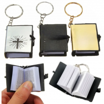 Mini Holy Bible Keychain Real Paper Can Read Religious Christian Cross Keyrings Holder Car Key Chains Fashion Gifts Jewelry