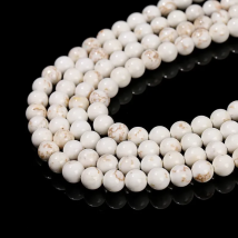 Wholesale Natural Magnesite Stone Bead Round Loose Spacer Beads For Jewelry Making DIY Bracelet Necklace Accessory 15'' Strand