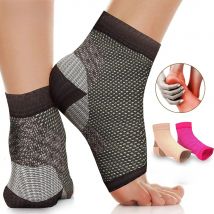 2Pcs/Pair Sport Plantar Fasciitis Socks with Arch Support for Men & Women - Ankle Compression Sleeve, Open Toe Compression Socks