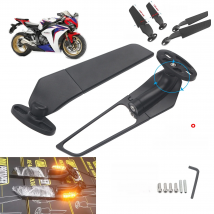 For Honda CBR650R F CBR1000RR CBR600RR CBR 250R 300R 400RR 500R Motorcycle Mirror Modified Wind Wing  Rotating Rearview Mirror