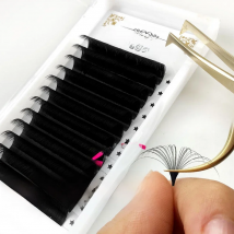 Abonnie 0.03-0.10mm Matte Dark Black Easy Fan Lashes Volume Extension Mega Eyelashes Blooming Fans Eyelash Extension Cilios