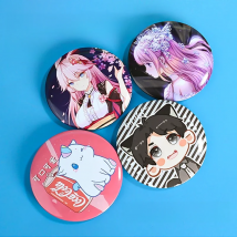 10 Pcs Custom Personalised Badge Pins Round Heart Star Square Cartoon Anime Custom Metal Pin Button Tin Badges