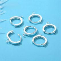 1 Pair 925 Sterling Silver Earrings Accessories Fashion Simple DIY Making For Women Hoop Earings Jewelry Findings