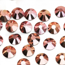 Rose Gold glass hot fix rhinestones strass crystals hotfix flatback stones for fabric garment wedding clothes costume glitters