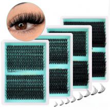 Individual Lashes 20-100D 280pcs Cluster Lashes Natural Look Mixed Tray DIY Eyelash Extension Volume Lash Clusters Eyelashes