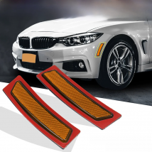 X Autohaux 1Pair Front Bumper Reflector Side Marker 63147295541 63147295542 for BMW F30 F31 LCI 3 Series 320i M Sport 2016-2018