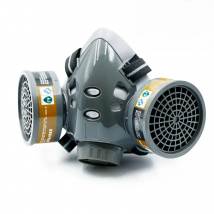 Half Face Dust Gas Chemical Respirator Dual Filters Work Safety Protective Mask For Industrial Spraying Organic Vapor