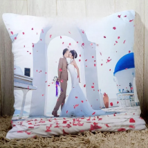 Custom cushion cover with your wedding pictures,Choose Your Text Logo or Image 18" Personalized pillow case for sofa bed chair