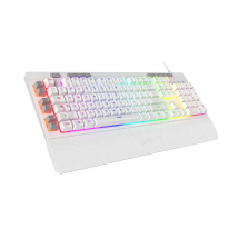 Redragon K512 Shiva RGB Backlit Membrane Gaming Wired Keyboard, Linear Mechanical-Feel Switch, Detachable Wrist Rest
