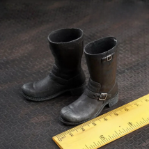 ASTOYS 1/6 Arnold T800 Old Combat Boots Soldier Black Shoes Solid Model for 12'' Male Action Figure Body Dolls In Stock