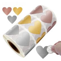 50-300pcs 3 colors Scratch Off Stickers Heart Shape Labels sticker DIY handmade for game Scratch Sticker Labels stationer