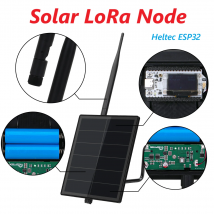 D5 Ad energia solare Heltec ESP32 LoRa Meshtastic Batteria incorporata da 6000 mAh con antenna WiFi Heltec LoRa V3 SX1262 Wi-Fi Bluetooth