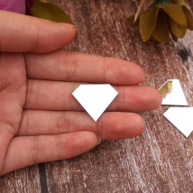 100pcs/lot 2.4x2cm 3D Acrylic Triangle Stickers Mini Diamond Mirrors Wall Decor Kid's Room DIY Heart Accessories Party Supplies